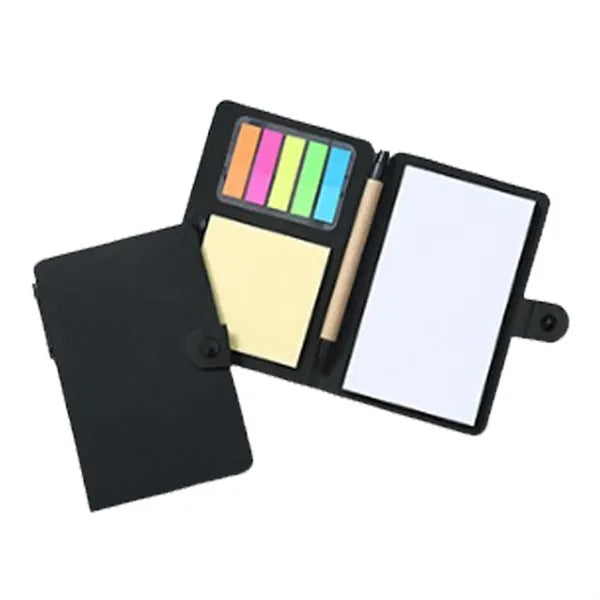 Transparent Button-Type Kraft Paper Notepad With Pen