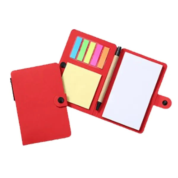 Transparent Button-Type Kraft Paper Notepad With Pen