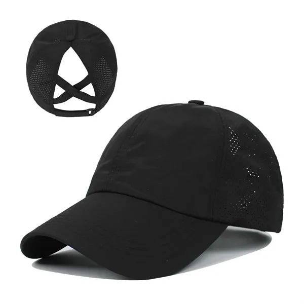 Women Criss Cross Ponytail Baseball Cap