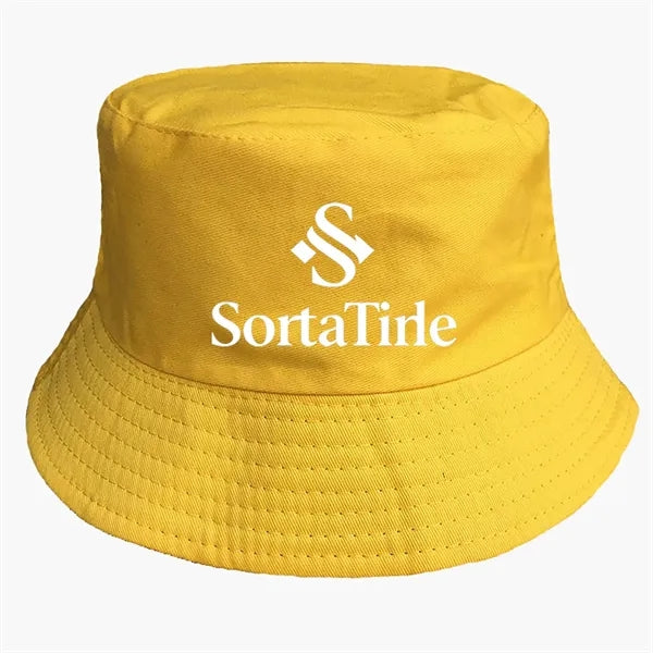 Logo embroidered printed bucket hat