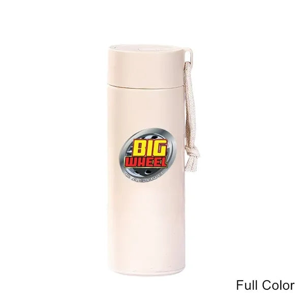 13.5 oz Pastel Double-Wall Glass Bottle Mug with Handle