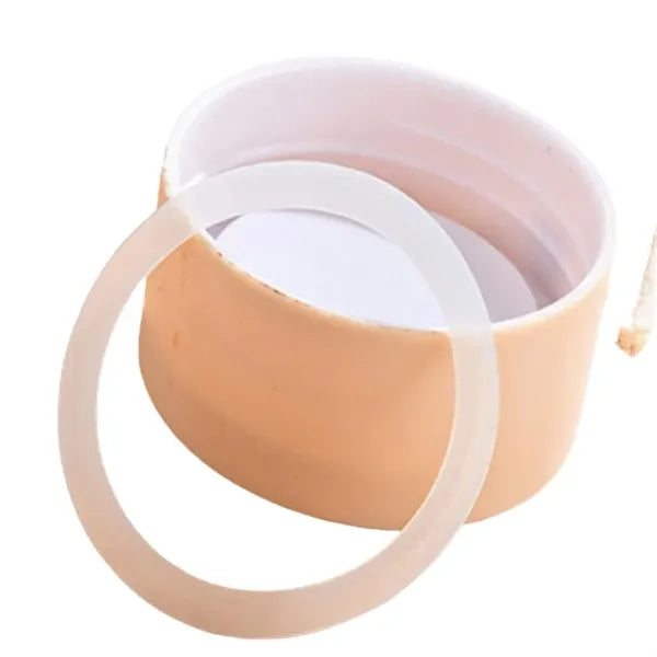13.5 oz Pastel Double-Wall Glass Bottle Mug with Handle