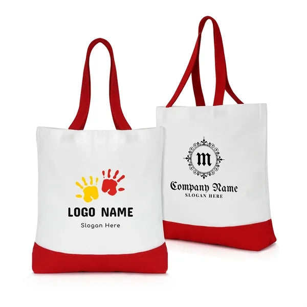 12 oz. Heavy-Duty Two-Tone Canvas Tote Bag
