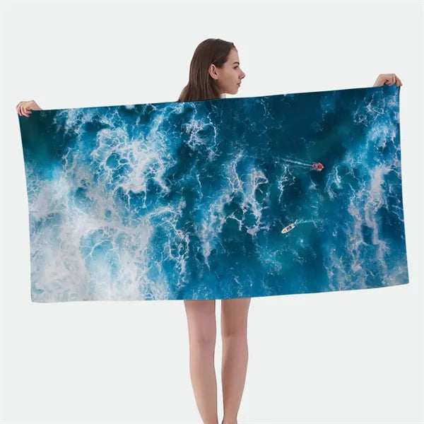 Full Color Dye Sublimation Custom Beach Towel