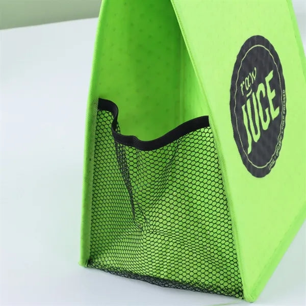 Insulated Non-Woven Lunch Tote With Zipper Closure