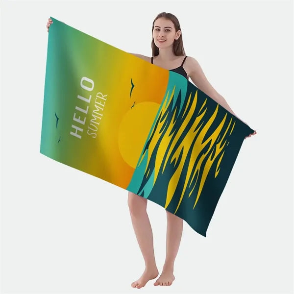 Full Color Dye Sublimation Custom Beach Towel