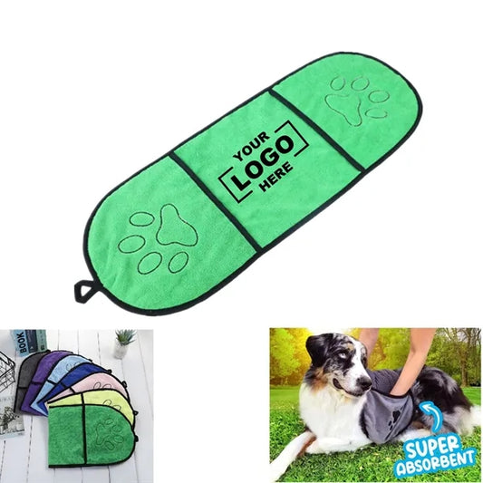 Super Absorbent Pet Drying Towel With Hand Pockets