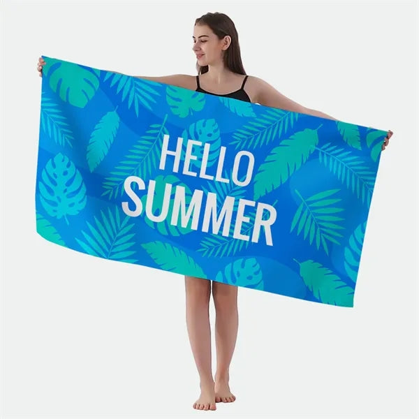 Full Color Dye Sublimation Custom Beach Towel