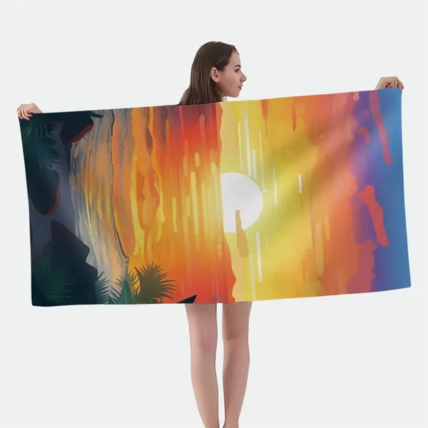 Full Color Dye Sublimation Custom Beach Towel