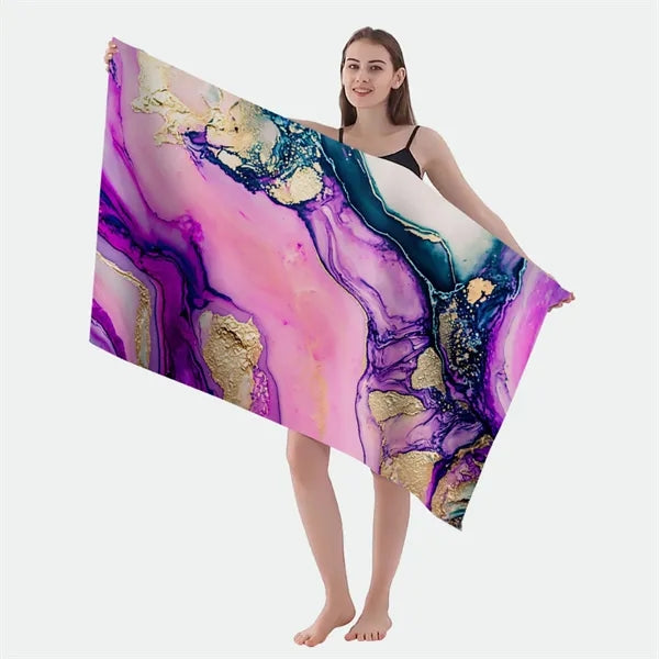 Full Color Dye Sublimation Custom Beach Towel