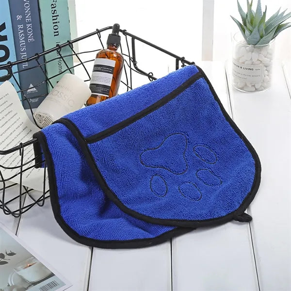 Super Absorbent Pet Drying Towel With Hand Pockets