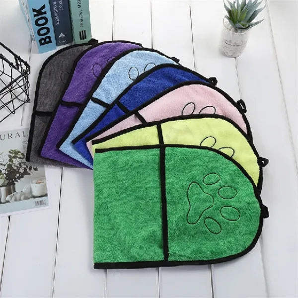 Super Absorbent Pet Drying Towel With Hand Pockets