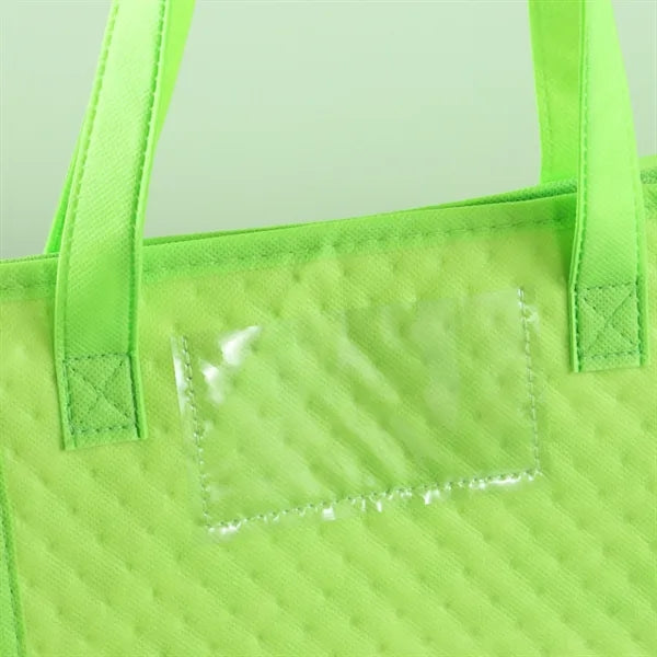 Insulated Non-Woven Lunch Tote With Zipper Closure