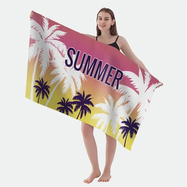 Full Color Dye Sublimation Custom Beach Towel
