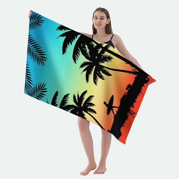 Full Color Dye Sublimation Custom Beach Towel