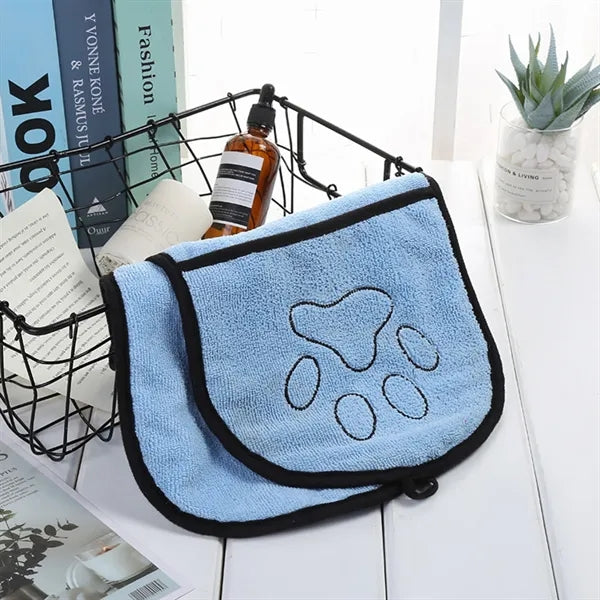 Super Absorbent Pet Drying Towel With Hand Pockets