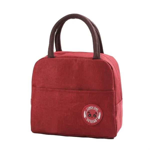 Insulated Oxford Fabric Lunch Bag With Front Pocket