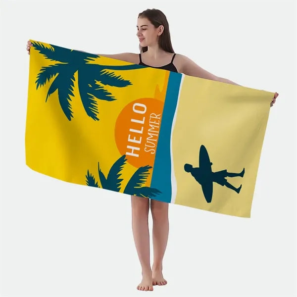 Full Color Dye Sublimation Custom Beach Towel
