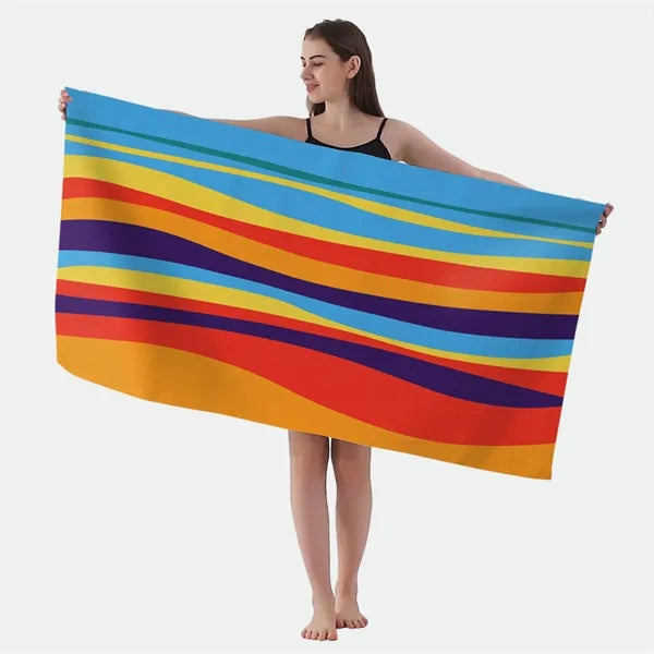 Full Color Dye Sublimation Custom Beach Towel