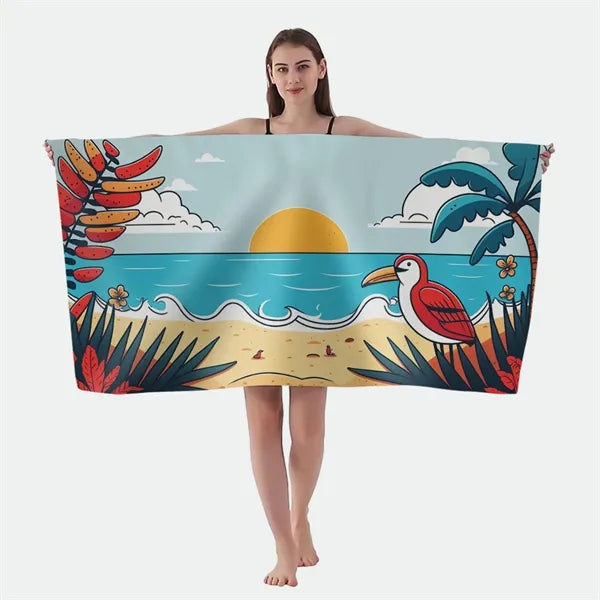 Full Color Dye Sublimation Custom Beach Towel