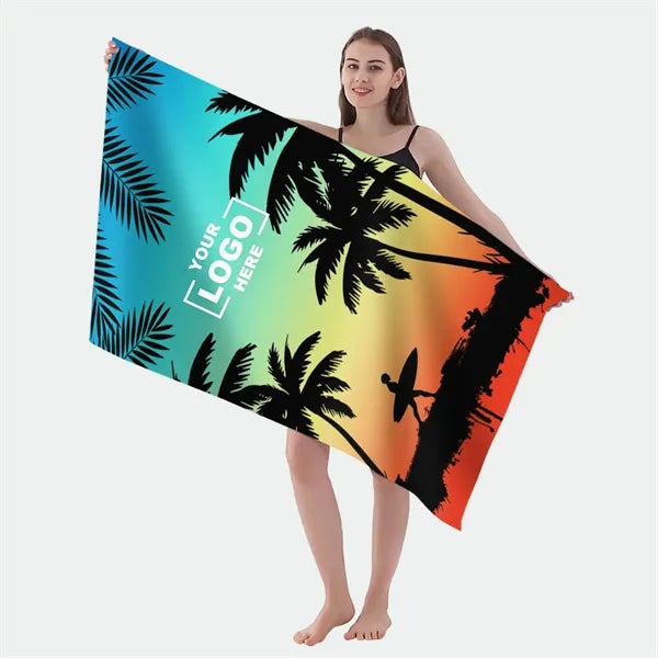 Full Color Dye Sublimation Custom Beach Towel