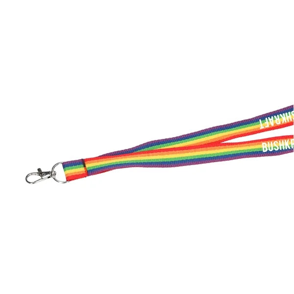 Recycled Polyester Rainbow Lanyard