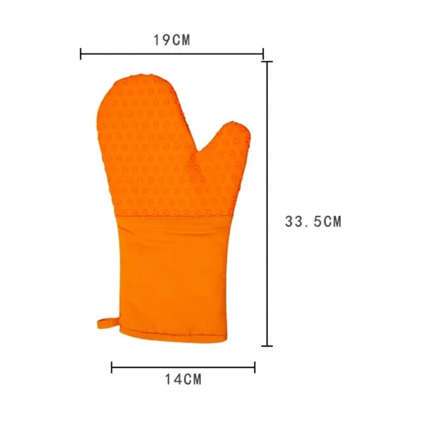 Heat-Resistant Long Silicone Oven Mitts