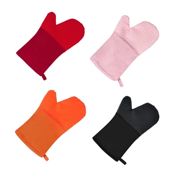 Heat-Resistant Long Silicone Oven Mitts