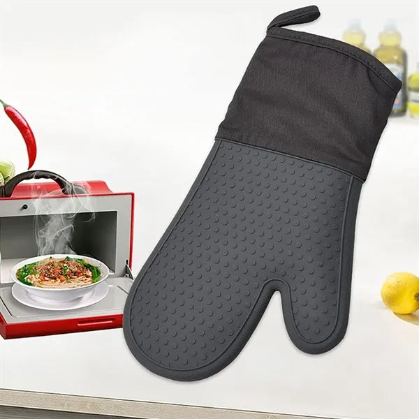 Heat-Resistant Long Silicone Oven Mitts