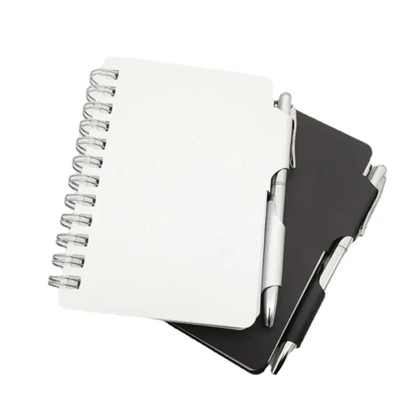 Spiral Notebook with Integrated Pen