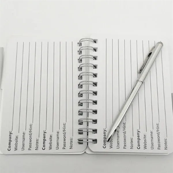 Spiral Notebook with Integrated Pen