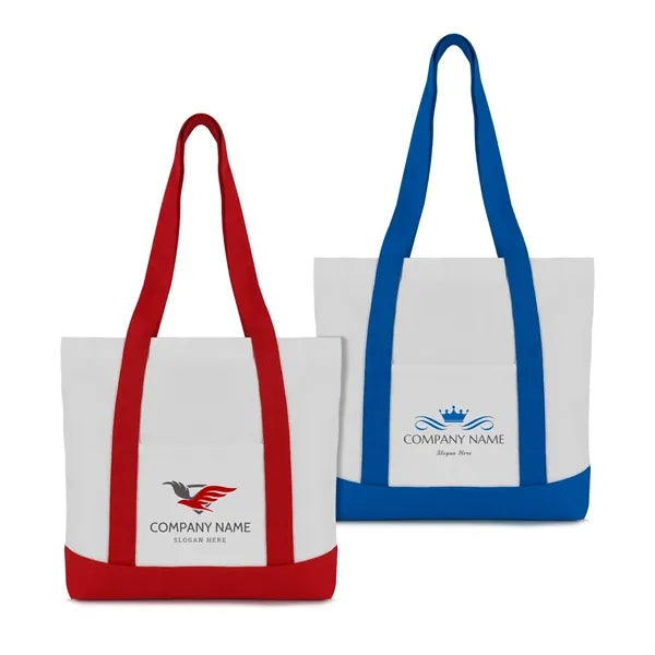 12 oz. Two-Tone Canvas Tote with Reinforced Handles