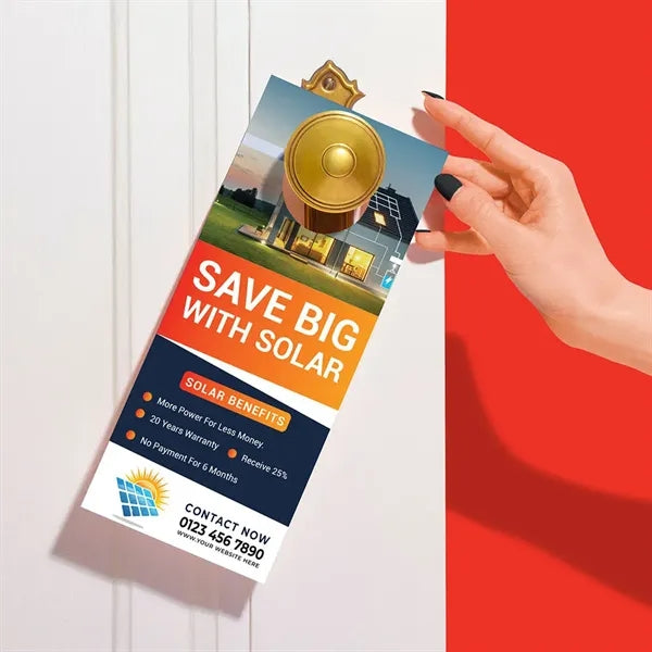 Eco-friendly Paper Cardboard Hanging Flyer Door Knob Hanger