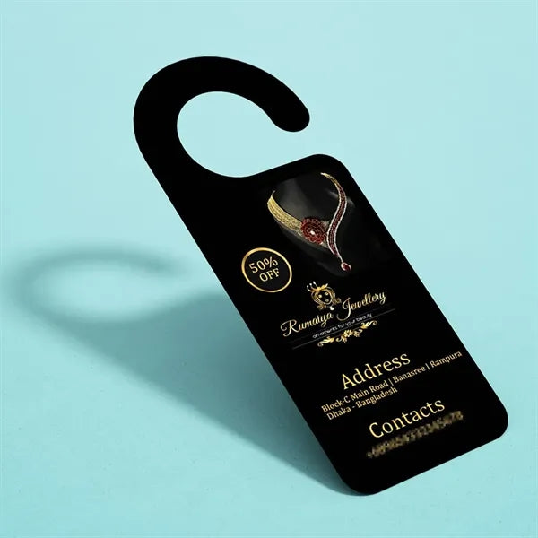 Eco-friendly Paper Cardboard Hanging Flyer Door Knob Hanger