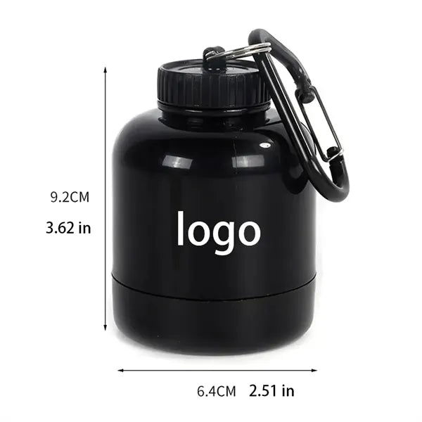 Portable Protein Powder Container with Keychain