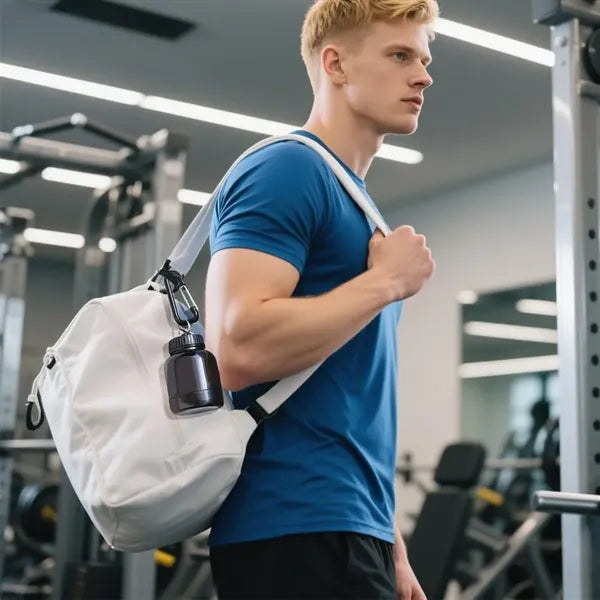 Portable Protein Powder Container with Keychain