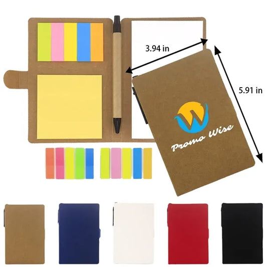 Multifunctional Snap-On Sticky Note Combination With Pen