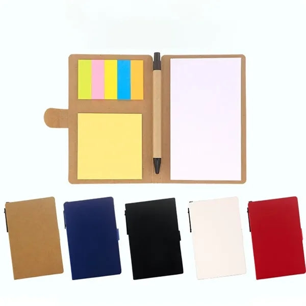 Multifunctional Snap-On Sticky Note Combination With Pen