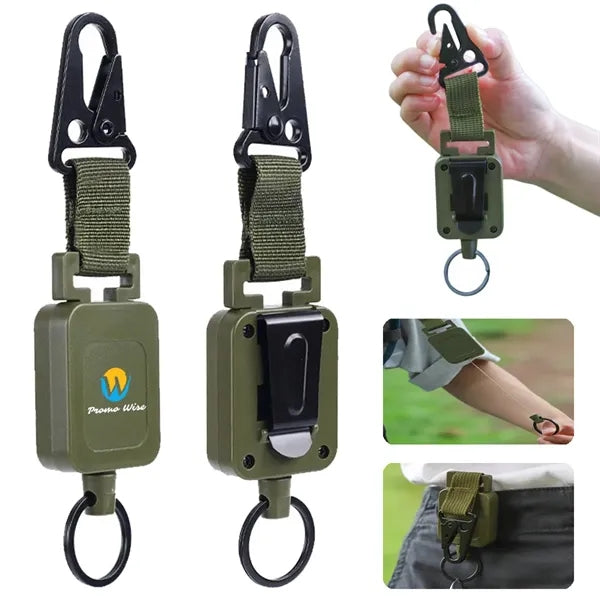Outdoor Fishing Telescopic Eagle Beak Buckle Belt Back Clip