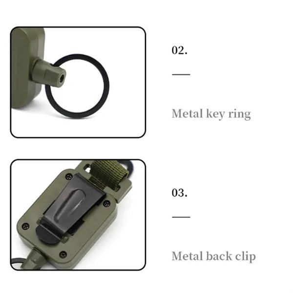 Outdoor Fishing Telescopic Eagle Beak Buckle Belt Back Clip