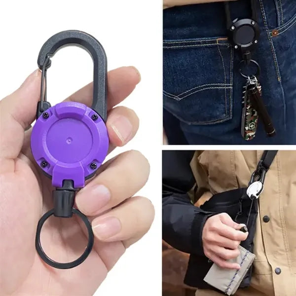 Backpack Tactical U-Shaped Retractable Spring Keychain