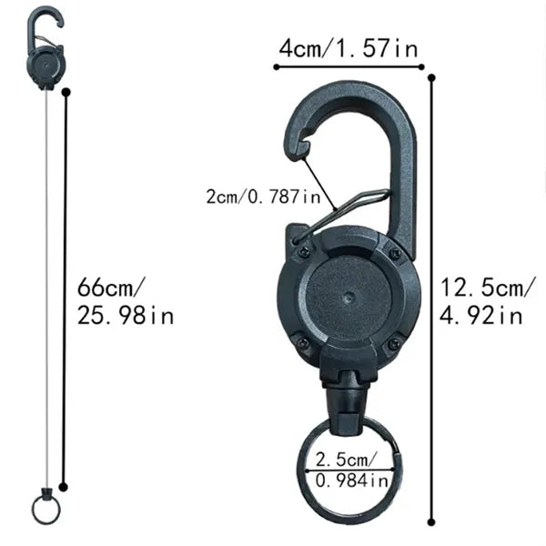 Backpack Tactical U-Shaped Retractable Spring Keychain