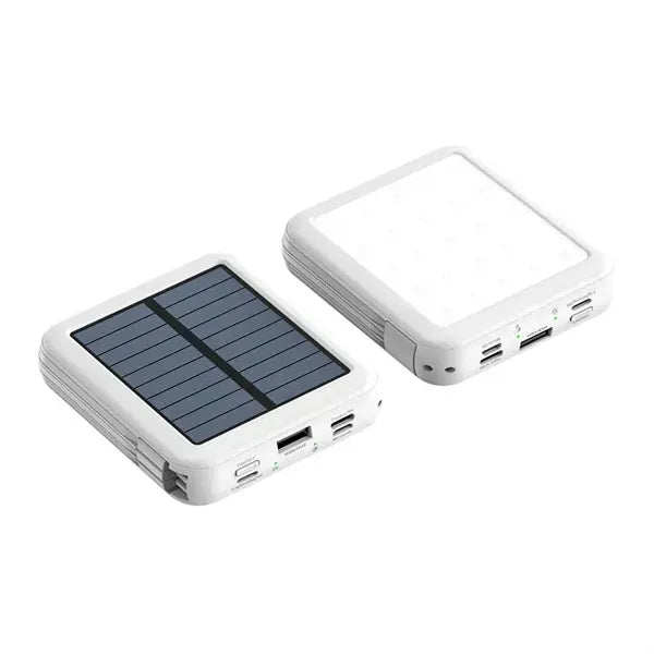 10000mAh Solar Power Bank with Built in 4 Cables