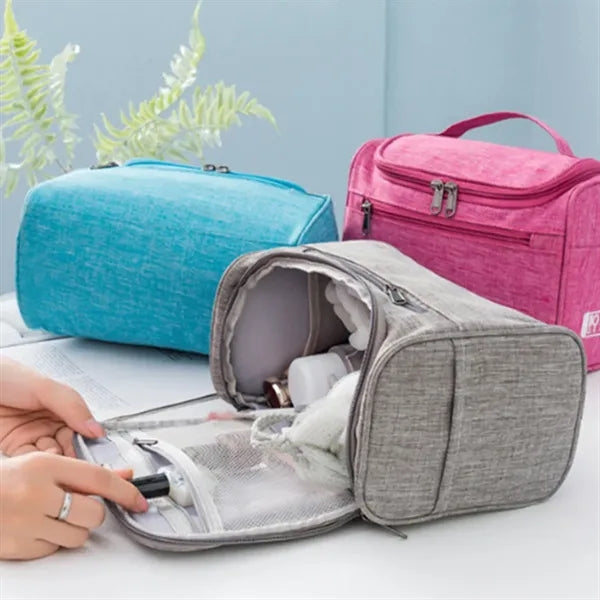 Multipurpose Portable Zipper Handheld Cosmetic Bag With Hook