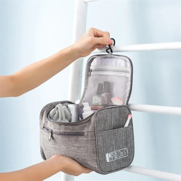 Multipurpose Portable Zipper Handheld Cosmetic Bag With Hook