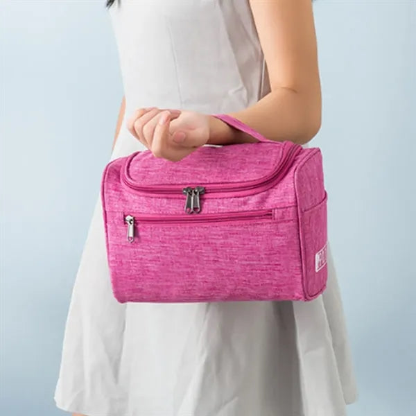 Multipurpose Portable Zipper Handheld Cosmetic Bag With Hook