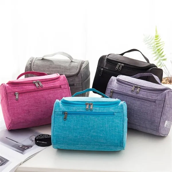 Multipurpose Portable Zipper Handheld Cosmetic Bag With Hook