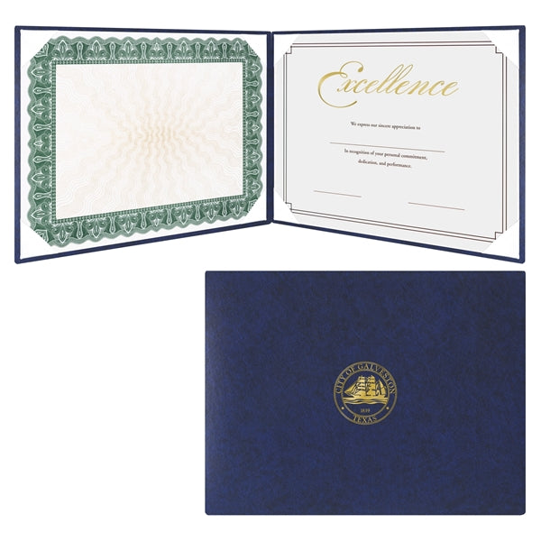 Book Style Padded Dual Certificate Holder