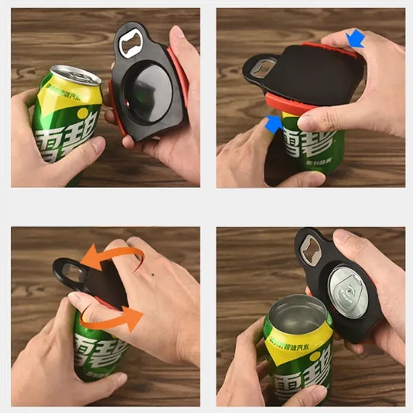 2-In-1 Portable Twist Can Opener With Hidden Blade