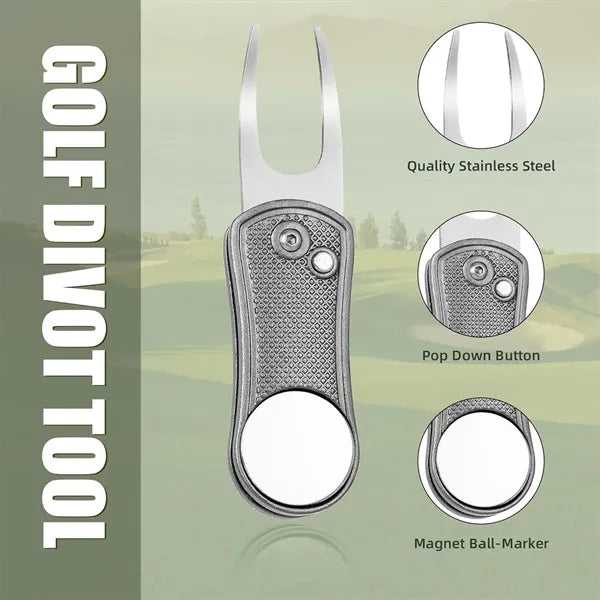 Golf Divot Repair Tool Magnetic Ball Marker